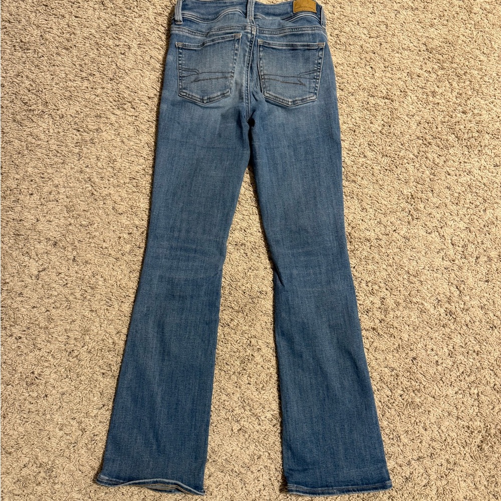 American Eagle Jeans Kick Boot Next Level Stretch 00 Short - Picture 2 of 7